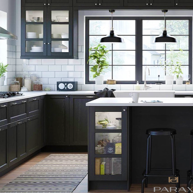 Black, the color of the kitchen cabinets 2022